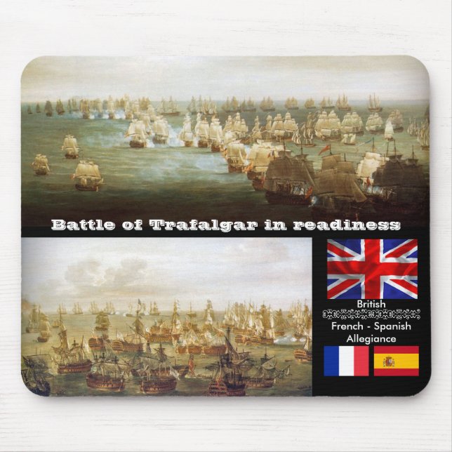 Schlacht von Trafalgar in der Bereitschaft Mousepad (Vorne)