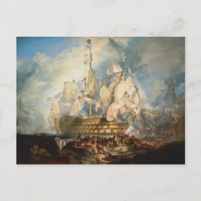 Schlacht von Trafalgar Postkarte (Vorderseite)