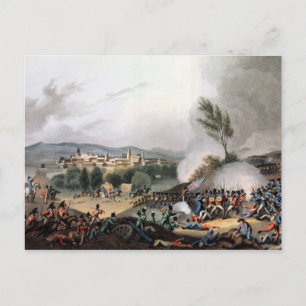 Schlacht von Vittoria, geätzt von I. Clark Postkarte