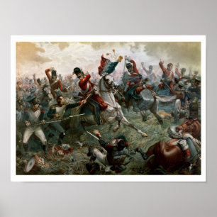 Schlacht von Waterloo, 18. Juni 1815, 1898 (Farbe  Poster