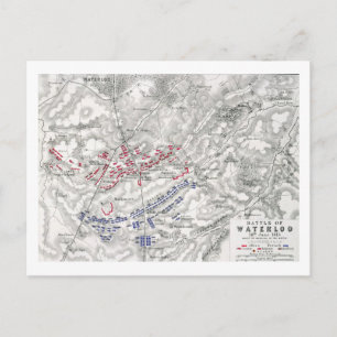 Schlacht von Waterloo, 18. Juni 1815, Blatt 1 (eng Postkarte