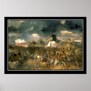Schlacht von Waterloo Vintage Poster