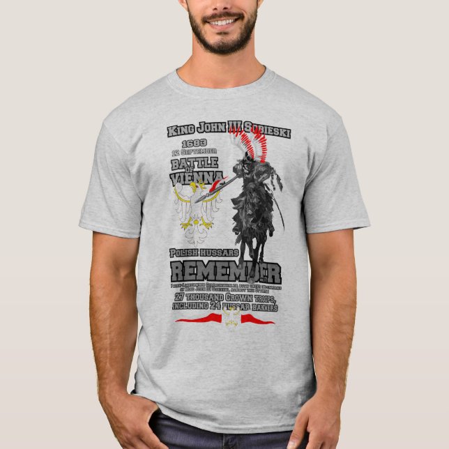 Schlacht von Wien - Polnischer Hussar T-Shirt (Vorderseite)