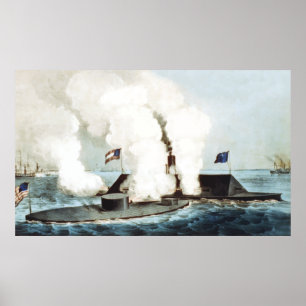 Schlacht zwischen Monitor und Merrimack Poster