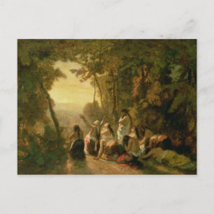 Schlachten der Tochter Jephthas, 1846 Postkarte