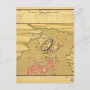 Schlachtfeld der Schlacht von Bunker Hill Karte 17