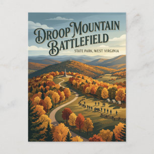 Schlachtfeld Droop Mountain West Virginia Postkarte