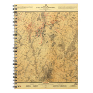 Schlachtfeld von Gettysburg-Karte durch John Notizblock