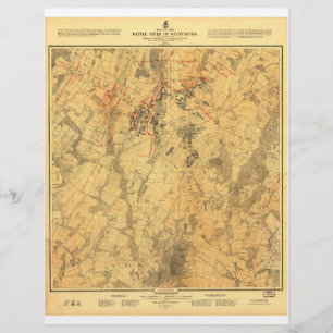 Schlachtfeld von Gettysburg Karte von John Bacheld