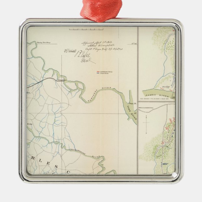 Schlachtfelder Richmond, VA Silbernes Ornament (Vorne)