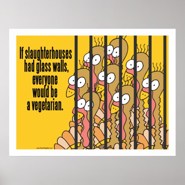 Schlachthöfe - vegetarisch, Vegan Poster (Vorne)