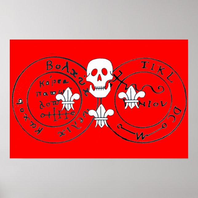 SCHLACHTKARTEN FÜR SKULTUR UND FLEUR DE LISE/PIRAT POSTER (Vorne)