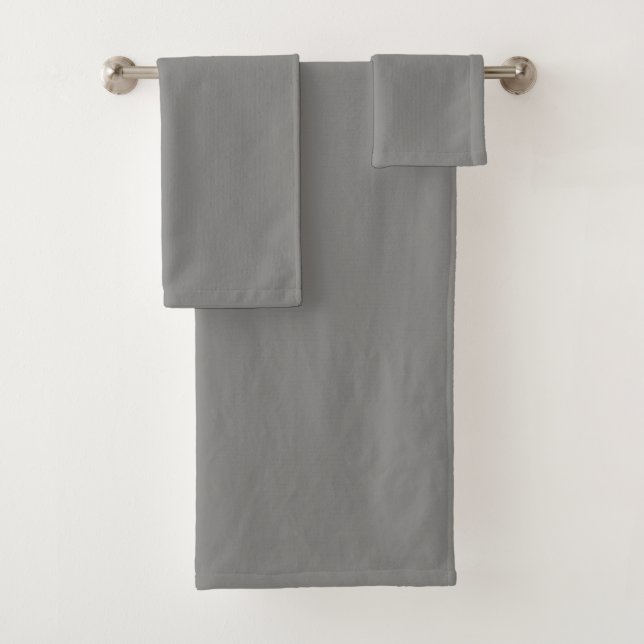 Schlachtkörpergrau (Vollfarbe) Badhandtuch Set (Insitu)