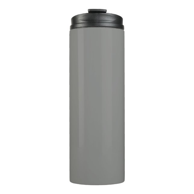 Schlachtkörpergrau (Vollfarbe) Thermosbecher (Vorderseite)