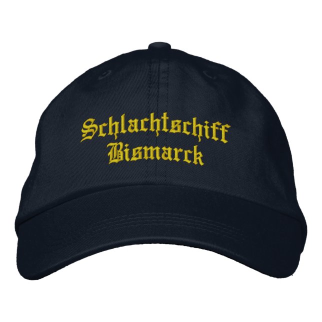 Schlachtschiff Bismarck bestickte Mütze Baseballkappe (Vorderseite)