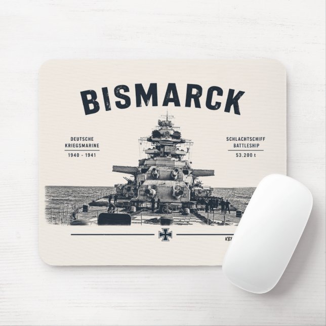 Schlachtschiff Bismarck Mauspad (Mit Mouse)