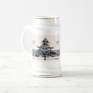 Schlachtschiff Bismarck Stein Bierglas