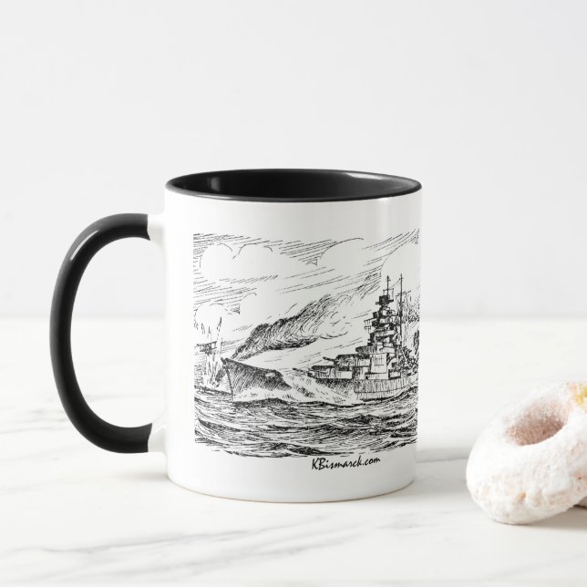 Schlachtschiff Bismarck Tasse (Mit Donut)