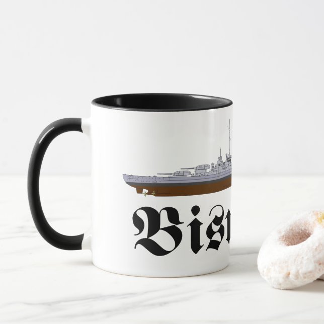 Schlachtschiff Bismarck Tasse (Mit Donut)