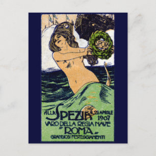 Schlachtschiff Roma 1907 Postkarte