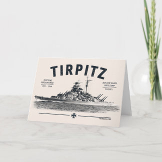 Schlachtschiff Tirpitz Grußkarte Karte