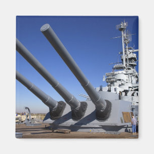 Schlachtschiff USS Alabama am Battleship Memorial Magnet