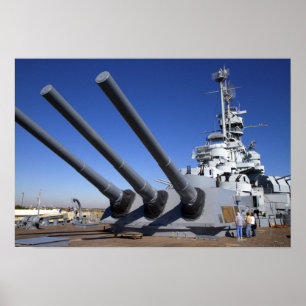 Schlachtschiff USS Alabama am Battleship Memorial  Poster