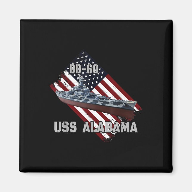 Schlachtschiff Uss Alabama Bb-60 &amp; Kampfkrieg Magnet (Vorne)