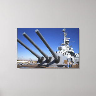 Schlachtschiff USS Alabama im Battleship Memorial Leinwanddruck