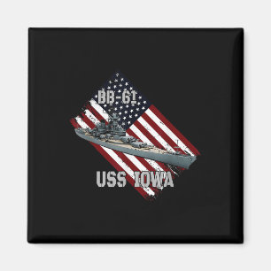 Schlachtschiff Uss Iowa & Kampfkriegsbb-61 Vet Magnet