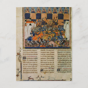 Schlachtszene, aus der Biografie Godefrois Postkarte