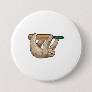 Schlacke am Cricket mit Cricket-Schläger Button