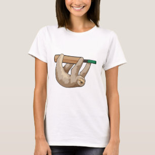 Schlacke am Cricket mit Cricket-Schläger T-Shirt