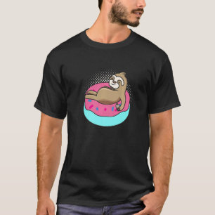 Schlacke auf Donut mit Tasse Dampfkaffee Niedliche T-Shirt