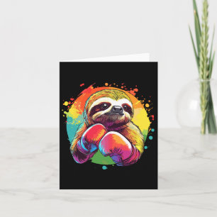 Schlacke in Boxhandschuhen Regenbogenuntergrund Karte