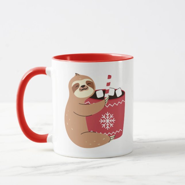 Schlacke mit heißer Kakao-Tasse zu Weihnachten Tasse (Links)