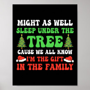 Schlaf auch unter dem Baum Kinder Weihnachten Poster
