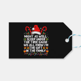 Schlaf auch unter dem Baumweihnachtsgeschenk Geschenkanhänger