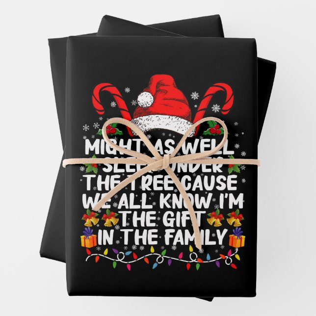 Schlaf auch unter dem Baumweihnachtsgeschenk Geschenkpapier Set (Beispiel)