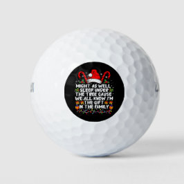 Schlaf auch unter dem Baumweihnachtsgeschenk Golfball