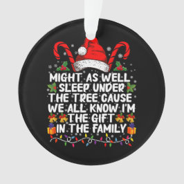 Schlaf auch unter dem Baumweihnachtsgeschenk Ornament