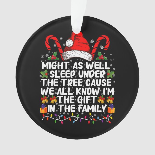 Schlaf auch unter dem Baumweihnachtsgeschenk Ornament (Vorderseite)