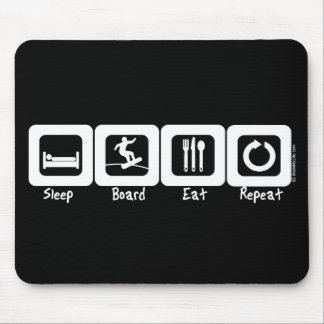 Schlaf-Brett essen Wiederholung Mousepad