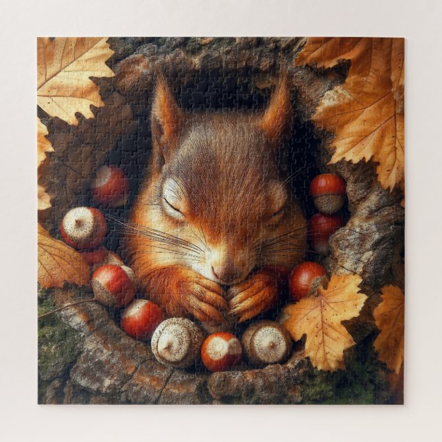 Schlaf-Eichhörnchen-Puzzle Puzzle (Vertikal)