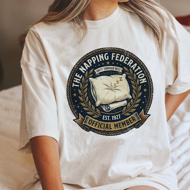 Schlaf-Föderation Offizielles Mitglied Kissen Tri-Blend Shirt (Von Creator hochgeladen)
