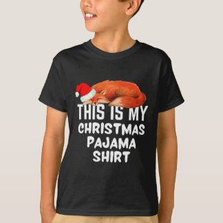 Schlaf Fox auf diesem ist mein Weihnachts-Pajama T-Shirt