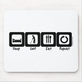 Schlaf-Golf essen Wiederholung Mousepad