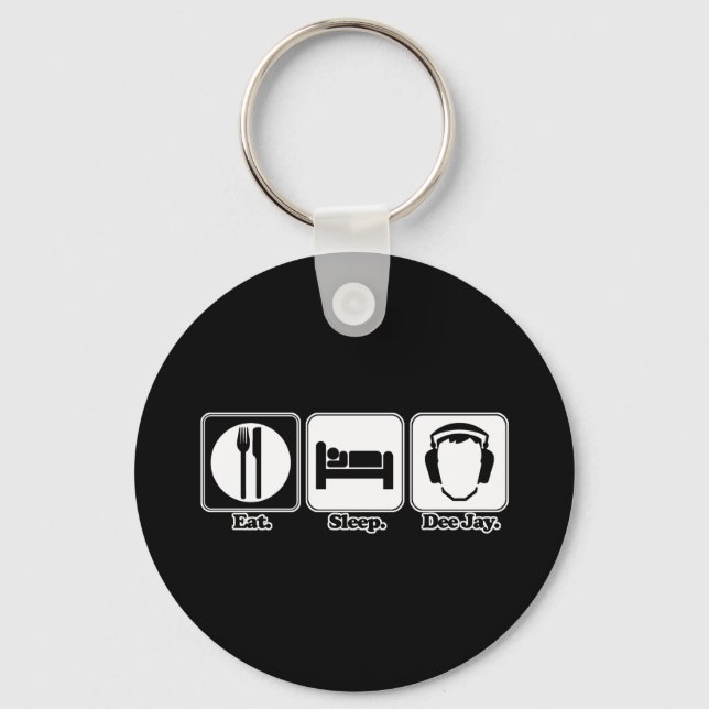 Schlaf im Jay essen Schlüsselanhänger (Vorderseite)