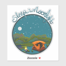 Schlaf im Mondlicht-Aufkleber Aufkleber