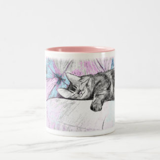 Schlaf im Rosa Zweifarbige Tasse